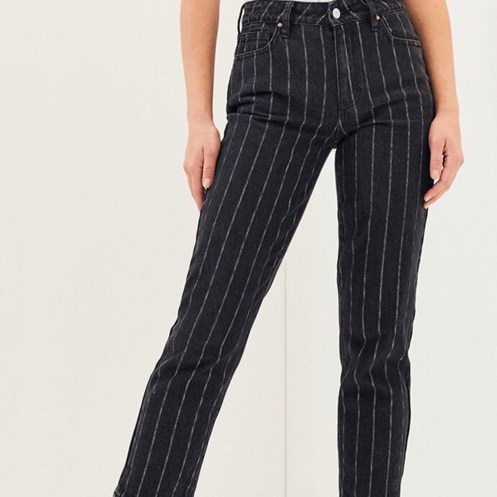 Pacsun Black Striped Mom Jeans